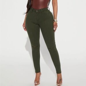 Highwaist Green Pants Jeans